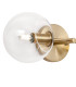 Maspeth Wall/Ceiling Light Double Cut Glass 2 x E14 Antique Gold/Clear-5