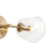 Maspeth Wall/Ceiling Light Double Cut Glass 2 x E14 Antique Gold/Clear-6