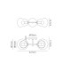 Maspeth Wall/Ceiling Light Double Cut Glass 2 x E14 Antique Gold/Cognac-2