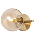 Maspeth Wall/Ceiling Light Double Cut Glass 2 x E14 Antique Gold/Cognac-5