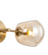 Maspeth Wall/Ceiling Light Double Cut Glass 2 x E14 Antique Gold/Cognac-6
