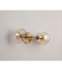 Maspeth Wall/Ceiling Light Double Cut Glass 2 x E14 Antique Gold/Cognac-7