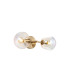 Maspeth Wall/Ceiling Light Double Cut Glass 2 x E14 Antique Gold/Iridescent-1