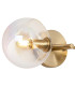 Maspeth Wall/Ceiling Light Double Cut Glass 2 x E14 Antique Gold/Iridescent-5