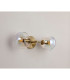 Maspeth Wall/Ceiling Light Double Cut Glass 2 x E14 Antique Gold/Iridescent-7
