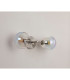 Maspeth Wall/Ceiling Light Double Cut Glass 2 x E14 Satin Nickel/Iridescent-7