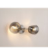 Maspeth Wall/Ceiling Light Double Cut Glass 2 x E14 Satin Nickel/Smoke-3