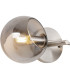 Maspeth Wall/Ceiling Light Double Cut Glass 2 x E14 Satin Nickel/Smoke-5