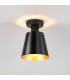 Greenport Ceiling Light 16cm x 14cm Shade 1 Light E27 Sand Black/Black/Gold Metal Shade-3