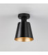 Greenport Ceiling Light 16cm x 14cm Shade 1 Light E27 Sand Black/Black/Gold Metal Shade-7