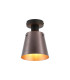 Greenport Ceiling Light 16cm x 14cm Shade 1 Light E27 Sand Black/Brown/Copper Metal Shade-1