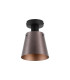 Greenport Ceiling Light 16cm x 14cm Shade 1 Light E27 Sand Black/Brown/Copper Metal Shade-4