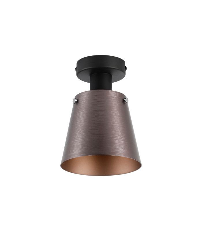 Greenport Ceiling Light 16cm x 14cm Shade 1 Light E27 Sand Black/Brown/Copper Metal Shade-4