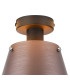 Greenport Ceiling Light 16cm x 14cm Shade 1 Light E27 Sand Black/Brown/Copper Metal Shade-5