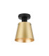 Greenport Ceiling Light 16cm x 14cm Shade 1 Light E27 Sand Black/Brass/Gold Metal Shade-4
