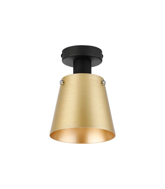 Greenport Ceiling Light 16cm x 14cm Shade 1 Light E27 Sand Black/Brass/Gold Metal Shade-4