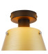 Greenport Ceiling Light 16cm x 14cm Shade 1 Light E27 Sand Black/Brass/Gold Metal Shade-5