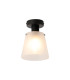 Greenport Ceiling Light 16cm x 14cm Shade 1 Light E27 Sand Black/Frosted White Glass Shade-1