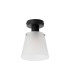 Greenport Ceiling Light 16cm x 14cm Shade 1 Light E27 Sand Black/Frosted White Glass Shade-4