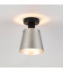 Greenport Ceiling Light 16cm x 14cm Shade 1 Light E27 Sand Black/Light Grey/Silver Metal Shade-3