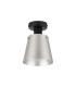Greenport Ceiling Light 16cm x 14cm Shade 1 Light E27 Sand Black/Light Grey/Silver Metal Shade-4