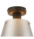 Greenport Ceiling Light 16cm x 14cm Shade 1 Light E27 Sand Black/Light Grey/Silver Metal Shade-5