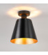 Greenport Ceiling Light 23cm x 18cm Shade 1 Light E27 Sand Black/Black/Gold Metal Shade-3