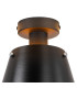 Greenport Ceiling Light 23cm x 18cm Shade 1 Light E27 Sand Black/Black/Gold Metal Shade-5
