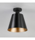 Greenport Ceiling Light 23cm x 18cm Shade 1 Light E27 Sand Black/Black/Gold Metal Shade-7