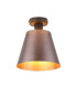 Greenport Ceiling Light 23cm x 18cm Shade 1 Light E27 Sand Black/Brown/Copper Metal Shade-1