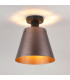 Greenport Ceiling Light 23cm x 18cm Shade 1 Light E27 Sand Black/Brown/Copper Metal Shade-3