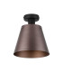 Greenport Ceiling Light 23cm x 18cm Shade 1 Light E27 Sand Black/Brown/Copper Metal Shade-4