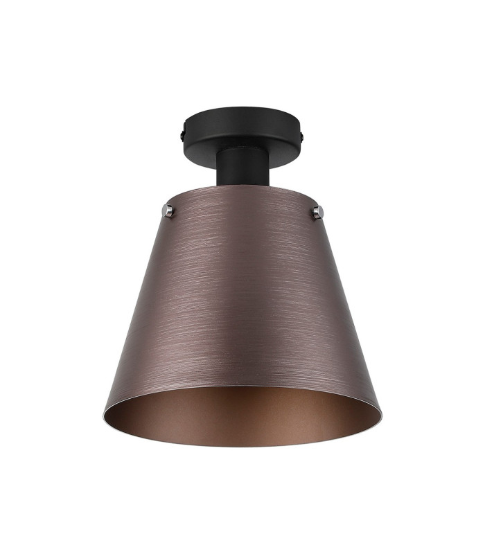 Greenport Ceiling Light 23cm x 18cm Shade 1 Light E27 Sand Black/Brown/Copper Metal Shade-4
