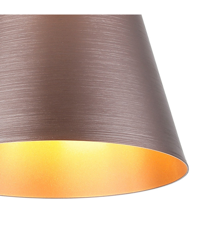 Greenport Ceiling Light 23cm x 18cm Shade 1 Light E27 Sand Black/Brown/Copper Metal Shade-6