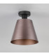 Greenport Ceiling Light 23cm x 18cm Shade 1 Light E27 Sand Black/Brown/Copper Metal Shade-7
