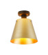Greenport Ceiling Light 23cm x 18cm Shade 1 Light E27 Sand Black/Brass/Gold Metal Shade-1