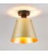 Greenport Ceiling Light 23cm x 18cm Shade 1 Light E27 Sand Black/Brass/Gold Metal Shade-3