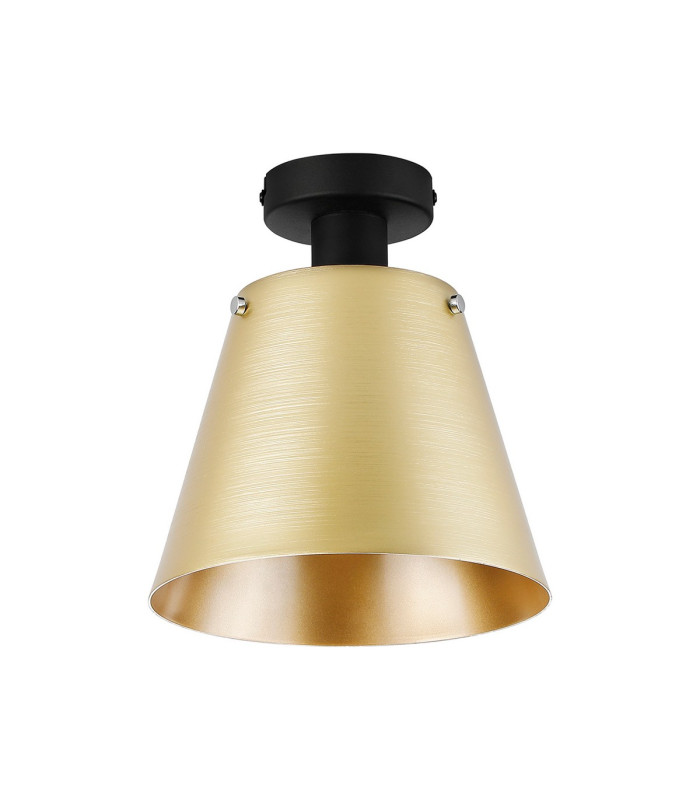 Greenport Ceiling Light 23cm x 18cm Shade 1 Light E27 Sand Black/Brass/Gold Metal Shade-4