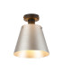 Greenport Ceiling Light 23cm x 18cm Shade 1 Light E27 Sand Black/Light Grey/Silver Metal Shade-1