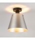 Greenport Ceiling Light 23cm x 18cm Shade 1 Light E27 Sand Black/Light Grey/Silver Metal Shade-3