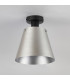 Greenport Ceiling Light 23cm x 18cm Shade 1 Light E27 Sand Black/Light Grey/Silver Metal Shade-7