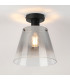 Greenport Ceiling Light 23cm x 18cm Shade 1 Light E27 Sand Black/Smoke Faded Glass Shade-3