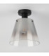 Greenport Ceiling Light 23cm x 18cm Shade 1 Light E27 Sand Black/Smoke Faded Glass Shade-7