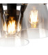 Greenport 38cm Round Ceiling Light 16cm x 14cm Shade 3 Light E27 Sand Black/Smoke Faded Glass Shade-6