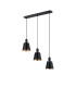 Greenport Linear Pendant 16cm x 14cm Shade 3 Light E27 Sand Black/Black/Gold Metal Shade-4