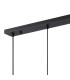 Greenport Linear Pendant 16cm x 14cm Shade 3 Light E27 Sand Black/Black/Gold Metal Shade-5