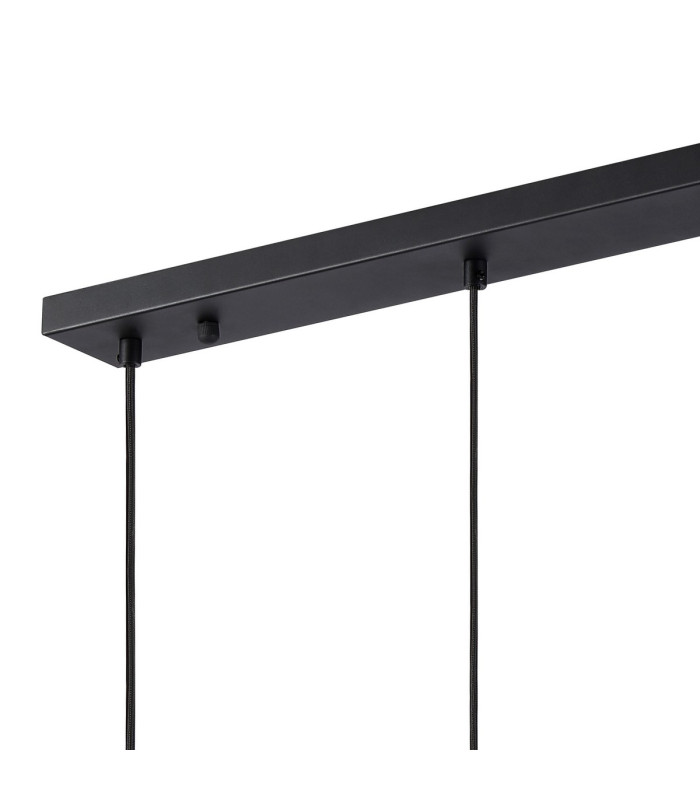 Greenport Linear Pendant 16cm x 14cm Shade 3 Light E27 Sand Black/Black/Gold Metal Shade-5