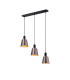 Greenport Linear Pendant 16cm x 14cm Shade 3 Light E27 Sand Black/Brown/Copper Metal Shade-1