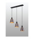 Greenport Linear Pendant 16cm x 14cm Shade 3 Light E27 Sand Black/Brown/Copper Metal Shade-3
