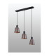 Greenport Linear Pendant 16cm x 14cm Shade 3 Light E27 Sand Black/Brown/Copper Metal Shade-7